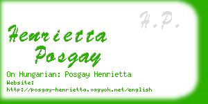 henrietta posgay business card